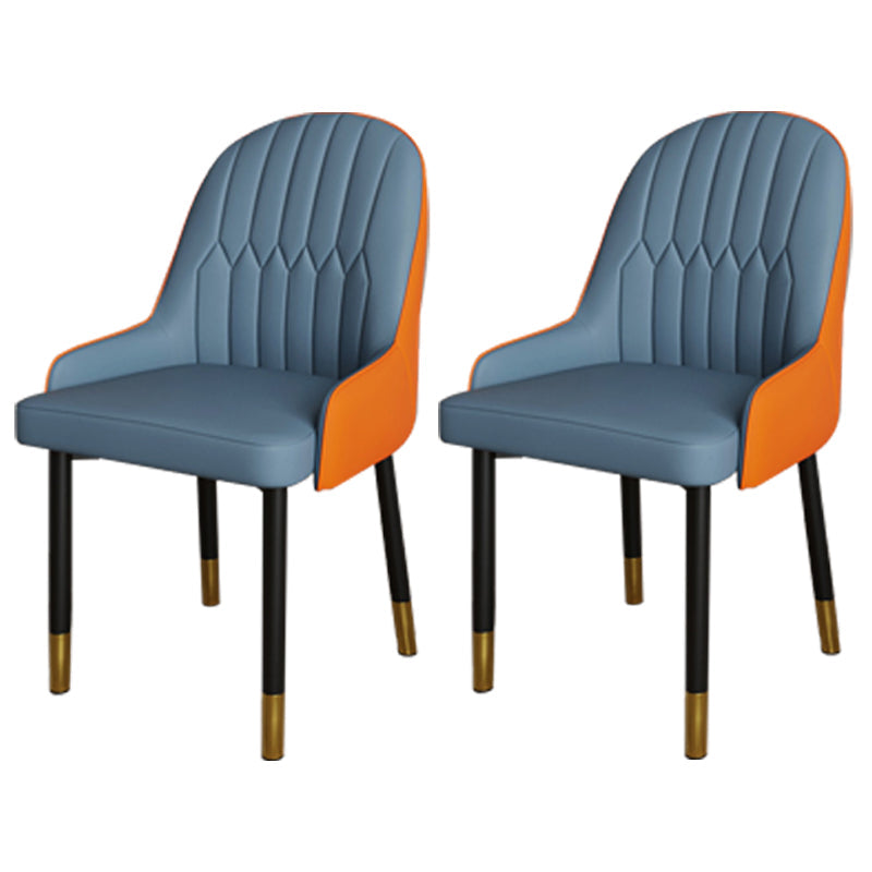 Scandinavian Metal Chairs Set Solid Back Arm Dining Room Kitchen Chair Yellow Blue 2 Piece Set Brass Gold Clearhalo ' kitchen&dining_furn' 'Dining Chairs' 'Dining Tables & Seating' 'dining_chair' 'furn' 'furn_dining_chair' 'Furniture' 'furniture_dining_chair' 'Kitchen & Dining Furniture' 'kitchen' 4037953