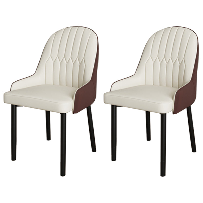 Scandinavian Metal Chairs Set Solid Back Arm Dining Room Kitchen Chair Coffee-White 2 Piece Set Black Clearhalo ' kitchen&dining_furn' 'Dining Chairs' 'Dining Tables & Seating' 'dining_chair' 'furn' 'furn_dining_chair' 'Furniture' 'furniture_dining_chair' 'Kitchen & Dining Furniture' 'kitchen' 4037956