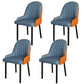 Scandinavian Metal Chairs Set Solid Back Arm Dining Room Kitchen Chair Yellow Blue 4 Piece Set Black Clearhalo ' kitchen&dining_furn' 'Dining Chairs' 'Dining Tables & Seating' 'dining_chair' 'furn' 'furn_dining_chair' 'Furniture' 'furniture_dining_chair' 'Kitchen & Dining Furniture' 'kitchen' 4037957