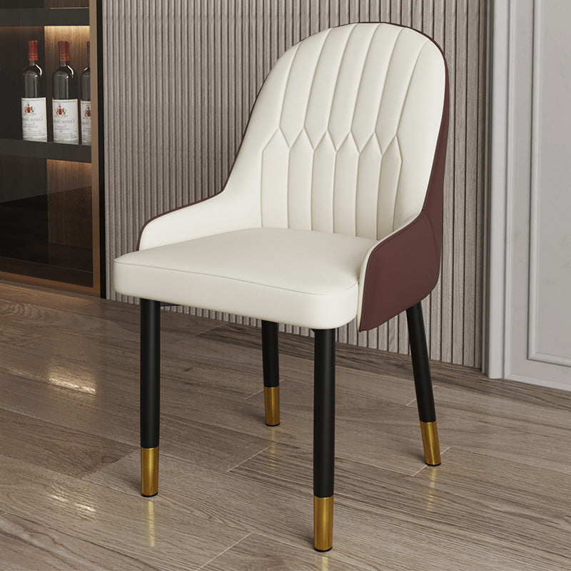 Scandinavian Metal Chairs Set Solid Back Arm Dining Room Kitchen Chair Coffee-White 1 Piece Brass Gold Clearhalo ' kitchen&dining_furn' 'Dining Chairs' 'Dining Tables & Seating' 'dining_chair' 'furn' 'furn_dining_chair' 'Furniture' 'furniture_dining_chair' 'Kitchen & Dining Furniture' 'kitchen' 4037964