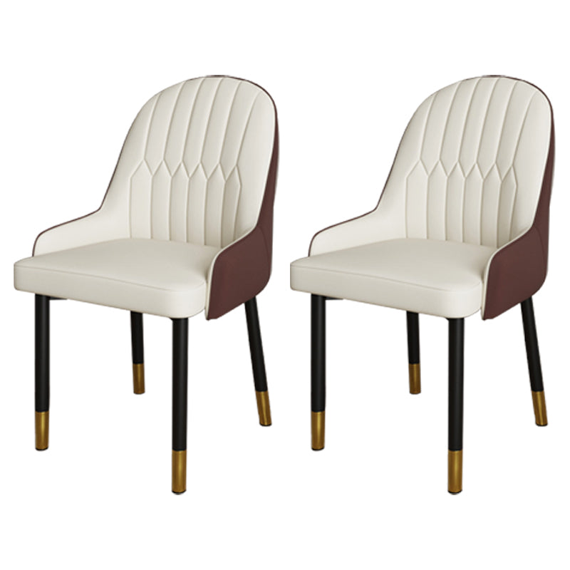 Scandinavian Metal Chairs Set Solid Back Arm Dining Room Kitchen Chair Coffee-White 2 Piece Set Brass Gold Clearhalo ' kitchen&dining_furn' 'Dining Chairs' 'Dining Tables & Seating' 'dining_chair' 'furn' 'furn_dining_chair' 'Furniture' 'furniture_dining_chair' 'Kitchen & Dining Furniture' 'kitchen' 4037965