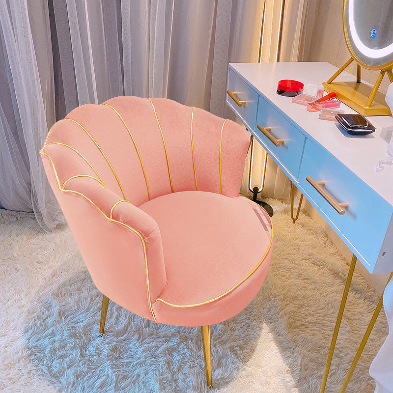 Scandinavian Style Armless Dining Chair Single Upholstered Dining Chair Pink Clearhalo ' kitchen&dining_furn' 'Dining Chairs' 'Dining Tables & Seating' 'dining_chair' 'furn' 'furn_dining_chair' 'Furniture' 'furniture_dining_chair' 'Kitchen & Dining Furniture' 'kitchen' 4037995