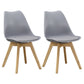 Eames Armless Dining Chairs Scandinavian Side Dining Chairs with Wood Legs Grey Set of 2 Clearhalo ' kitchen&dining_furn' 'Dining Chairs' 'Dining Tables & Seating' 'dining_chair' 'Furniture' 'furniture_dining_chair' 'Kitchen & Dining Furniture' 'kitchen' 4038005