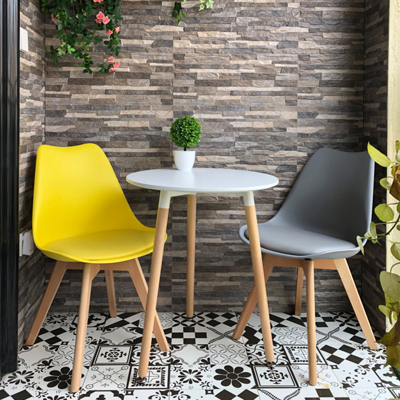 Eames Armless Dining Chairs Scandinavian Side Dining Chairs with Wood Legs Clearhalo ' kitchen&dining_furn' 'Dining Chairs' 'Dining Tables & Seating' 'dining_chair' 'Furniture' 'furniture_dining_chair' 'Kitchen & Dining Furniture' 'kitchen' 4038006
