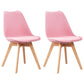 Eames Armless Dining Chairs Scandinavian Side Dining Chairs with Wood Legs Pink Set of 2 Clearhalo ' kitchen&dining_furn' 'Dining Chairs' 'Dining Tables & Seating' 'dining_chair' 'Furniture' 'furniture_dining_chair' 'Kitchen & Dining Furniture' 'kitchen' 4038010
