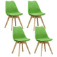 Eames Armless Dining Chairs Scandinavian Side Dining Chairs with Wood Legs Green Set of 4 Clearhalo ' kitchen&dining_furn' 'Dining Chairs' 'Dining Tables & Seating' 'dining_chair' 'Furniture' 'furniture_dining_chair' 'Kitchen & Dining Furniture' 'kitchen' 4038015