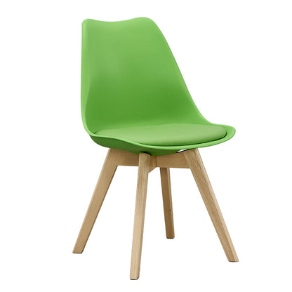 Eames Armless Dining Chairs Scandinavian Side Dining Chairs with Wood Legs Green 1 Piece Clearhalo ' kitchen&dining_furn' 'Dining Chairs' 'Dining Tables & Seating' 'dining_chair' 'Furniture' 'furniture_dining_chair' 'Kitchen & Dining Furniture' 'kitchen' 4038016