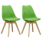 Eames Armless Dining Chairs Scandinavian Side Dining Chairs with Wood Legs Green Set of 2 Clearhalo ' kitchen&dining_furn' 'Dining Chairs' 'Dining Tables & Seating' 'dining_chair' 'Furniture' 'furniture_dining_chair' 'Kitchen & Dining Furniture' 'kitchen' 4038017
