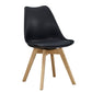 Eames Armless Dining Chairs Scandinavian Side Dining Chairs with Wood Legs Black 1 Piece Clearhalo ' kitchen&dining_furn' 'Dining Chairs' 'Dining Tables & Seating' 'dining_chair' 'Furniture' 'furniture_dining_chair' 'Kitchen & Dining Furniture' 'kitchen' 4038022