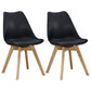 Eames Armless Dining Chairs Scandinavian Side Dining Chairs with Wood Legs Black Set of 2 Clearhalo ' kitchen&dining_furn' 'Dining Chairs' 'Dining Tables & Seating' 'dining_chair' 'Furniture' 'furniture_dining_chair' 'Kitchen & Dining Furniture' 'kitchen' 4038023