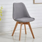 Eames Armless Dining Chairs Scandinavian Side Dining Chairs with Wood Legs Dark Gray 1 Piece Clearhalo ' kitchen&dining_furn' 'Dining Chairs' 'Dining Tables & Seating' 'dining_chair' 'Furniture' 'furniture_dining_chair' 'Kitchen & Dining Furniture' 'kitchen' 4038030