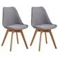 Eames Armless Dining Chairs Scandinavian Side Dining Chairs with Wood Legs Dark Gray Set of 2 Clearhalo ' kitchen&dining_furn' 'Dining Chairs' 'Dining Tables & Seating' 'dining_chair' 'Furniture' 'furniture_dining_chair' 'Kitchen & Dining Furniture' 'kitchen' 4038031
