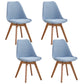 Eames Armless Dining Chairs Scandinavian Side Dining Chairs with Wood Legs Sky Blue Set of 4 Clearhalo ' kitchen&dining_furn' 'Dining Chairs' 'Dining Tables & Seating' 'dining_chair' 'Furniture' 'furniture_dining_chair' 'Kitchen & Dining Furniture' 'kitchen' 4038032