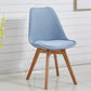 Eames Armless Dining Chairs Scandinavian Side Dining Chairs with Wood Legs Sky Blue 1 Piece Clearhalo ' kitchen&dining_furn' 'Dining Chairs' 'Dining Tables & Seating' 'dining_chair' 'Furniture' 'furniture_dining_chair' 'Kitchen & Dining Furniture' 'kitchen' 4038033