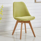 Eames Armless Dining Chairs Scandinavian Side Dining Chairs with Wood Legs Pea Green 1 Piece Clearhalo ' kitchen&dining_furn' 'Dining Chairs' 'Dining Tables & Seating' 'dining_chair' 'Furniture' 'furniture_dining_chair' 'Kitchen & Dining Furniture' 'kitchen' 4038042