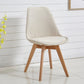 Eames Armless Dining Chairs Scandinavian Side Dining Chairs with Wood Legs Cream 1 Piece Clearhalo ' kitchen&dining_furn' 'Dining Chairs' 'Dining Tables & Seating' 'dining_chair' 'Furniture' 'furniture_dining_chair' 'Kitchen & Dining Furniture' 'kitchen' 4038045
