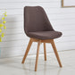 Eames Armless Dining Chairs Scandinavian Side Dining Chairs with Wood Legs Dark Brown 1 Piece Clearhalo ' kitchen&dining_furn' 'Dining Chairs' 'Dining Tables & Seating' 'dining_chair' 'Furniture' 'furniture_dining_chair' 'Kitchen & Dining Furniture' 'kitchen' 4038051