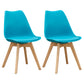 Eames Armless Dining Chairs Scandinavian Side Dining Chairs with Wood Legs Ocean Blue Set of 2 Clearhalo ' kitchen&dining_furn' 'Dining Chairs' 'Dining Tables & Seating' 'dining_chair' 'Furniture' 'furniture_dining_chair' 'Kitchen & Dining Furniture' 'kitchen' 4038058
