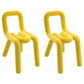 Contemporary Style Velvet Chair Set Open Back Side Dining Kitchen Chairs Yellow 2 Piece Set Clearhalo ' kitchen&dining_furn' 'Dining Chairs' 'Dining Tables & Seating' 'dining_chair' 'furn' 'furn_dining_chair' 'Furniture' 'furniture_dining_chair' 'Kitchen & Dining Furniture' 'kitchen' 4038068