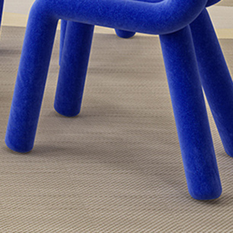 Contemporary Style Velvet Chair Set Open Back Side Dining Kitchen Chairs Clearhalo ' kitchen&dining_furn' 'Dining Chairs' 'Dining Tables & Seating' 'dining_chair' 'furn' 'furn_dining_chair' 'Furniture' 'furniture_dining_chair' 'Kitchen & Dining Furniture' 'kitchen' 4038073