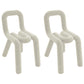 Contemporary Style Velvet Chair Set Open Back Side Dining Kitchen Chairs Off-White 2 Piece Set Clearhalo ' kitchen&dining_furn' 'Dining Chairs' 'Dining Tables & Seating' 'dining_chair' 'furn' 'furn_dining_chair' 'Furniture' 'furniture_dining_chair' 'Kitchen & Dining Furniture' 'kitchen' 4038074