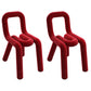 Contemporary Style Velvet Chair Set Open Back Side Dining Kitchen Chairs Red 2 Piece Set Clearhalo ' kitchen&dining_furn' 'Dining Chairs' 'Dining Tables & Seating' 'dining_chair' 'furn' 'furn_dining_chair' 'Furniture' 'furniture_dining_chair' 'Kitchen & Dining Furniture' 'kitchen' 4038099