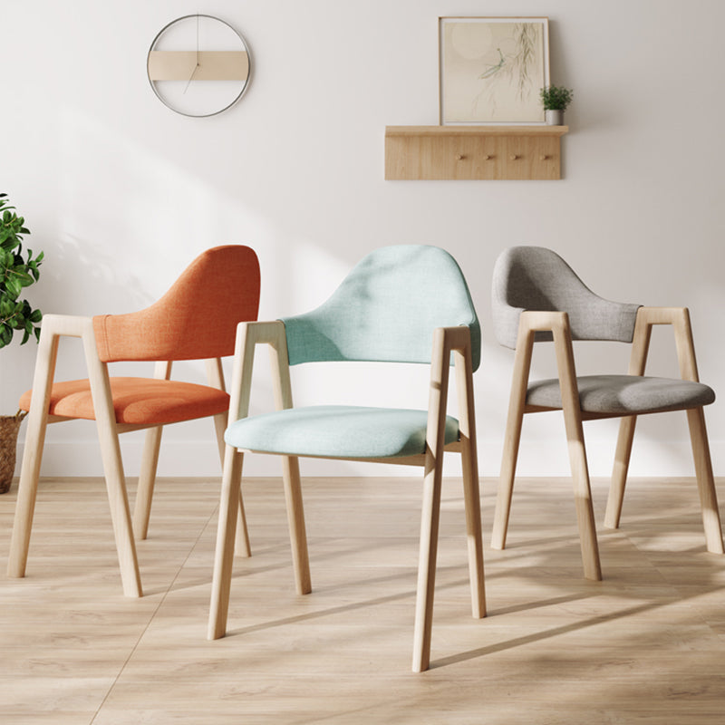 Modern Dining Arm Chairs Upholstered Open Back Armchair with Metal Legs Clearhalo ' kitchen&dining_furn' 'Dining Chairs' 'Dining Tables & Seating' 'dining_chair' 'furn' 'furn_dining_chair' 'Furniture' 'furniture_dining_chair' 'Kitchen & Dining Furniture' 'kitchen' 4038107