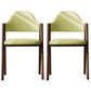 Modern Dining Arm Chairs Upholstered Open Back Armchair with Metal Legs Green 2 Piece Set Walnut Clearhalo ' kitchen&dining_furn' 'Dining Chairs' 'Dining Tables & Seating' 'dining_chair' 'furn' 'furn_dining_chair' 'Furniture' 'furniture_dining_chair' 'Kitchen & Dining Furniture' 'kitchen' 4038109