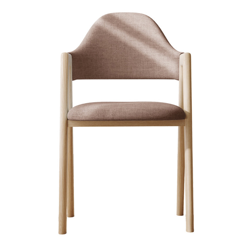 Modern Dining Arm Chairs Upholstered Open Back Armchair with Metal Legs Clearhalo ' kitchen&dining_furn' 'Dining Chairs' 'Dining Tables & Seating' 'dining_chair' 'furn' 'furn_dining_chair' 'Furniture' 'furniture_dining_chair' 'Kitchen & Dining Furniture' 'kitchen' 4038113