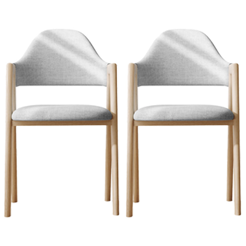 Modern Dining Arm Chairs Upholstered Open Back Armchair with Metal Legs Khaki 2 Piece Set Natural Wood Clearhalo ' kitchen&dining_furn' 'Dining Chairs' 'Dining Tables & Seating' 'dining_chair' 'furn' 'furn_dining_chair' 'Furniture' 'furniture_dining_chair' 'Kitchen & Dining Furniture' 'kitchen' 4038121