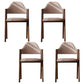 Modern Dining Arm Chairs Upholstered Open Back Armchair with Metal Legs Coffee 4 Piece Set Walnut Clearhalo ' kitchen&dining_furn' 'Dining Chairs' 'Dining Tables & Seating' 'dining_chair' 'furn' 'furn_dining_chair' 'Furniture' 'furniture_dining_chair' 'Kitchen & Dining Furniture' 'kitchen' 4038130