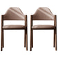 Modern Dining Arm Chairs Upholstered Open Back Armchair with Metal Legs Coffee 2 Piece Set Walnut Clearhalo ' kitchen&dining_furn' 'Dining Chairs' 'Dining Tables & Seating' 'dining_chair' 'furn' 'furn_dining_chair' 'Furniture' 'furniture_dining_chair' 'Kitchen & Dining Furniture' 'kitchen' 4038132