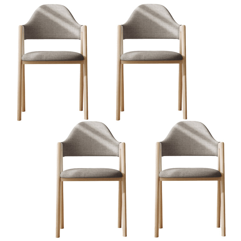 Modern Dining Arm Chairs Upholstered Open Back Armchair with Metal Legs Grey 4 Piece Set Natural Wood Clearhalo ' kitchen&dining_furn' 'Dining Chairs' 'Dining Tables & Seating' 'dining_chair' 'furn' 'furn_dining_chair' 'Furniture' 'furniture_dining_chair' 'Kitchen & Dining Furniture' 'kitchen' 4038136