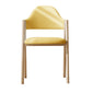 Modern Dining Arm Chairs Upholstered Open Back Armchair with Metal Legs Yellow 1 Piece Natural Wood Clearhalo ' kitchen&dining_furn' 'Dining Chairs' 'Dining Tables & Seating' 'dining_chair' 'furn' 'furn_dining_chair' 'Furniture' 'furniture_dining_chair' 'Kitchen & Dining Furniture' 'kitchen' 4038140