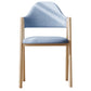 Modern Dining Arm Chairs Upholstered Open Back Armchair with Metal Legs Blue 1 Piece Natural Wood Clearhalo ' kitchen&dining_furn' 'Dining Chairs' 'Dining Tables & Seating' 'dining_chair' 'furn' 'furn_dining_chair' 'Furniture' 'furniture_dining_chair' 'Kitchen & Dining Furniture' 'kitchen' 4038143