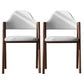 Modern Dining Arm Chairs Upholstered Open Back Armchair with Metal Legs Khaki 2 Piece Set Walnut Clearhalo ' kitchen&dining_furn' 'Dining Chairs' 'Dining Tables & Seating' 'dining_chair' 'furn' 'furn_dining_chair' 'Furniture' 'furniture_dining_chair' 'Kitchen & Dining Furniture' 'kitchen' 4038147
