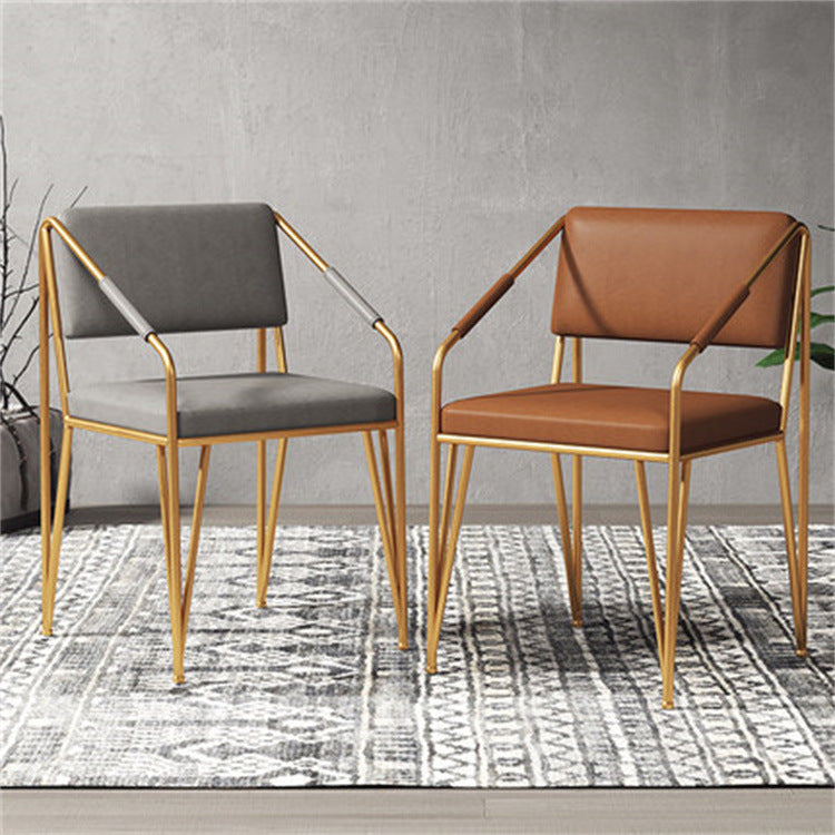 Scandinavian Style Metal Chairs Kitchen Open Back Side Chair (Set of 2) Clearhalo ' kitchen&dining_furn' 'Dining Chairs' 'Dining Tables & Seating' 'dining_chair' 'furn' 'furn_dining_chair' 'Furniture' 'furniture_dining_chair' 'Kitchen & Dining Furniture' 'kitchen' 4038155