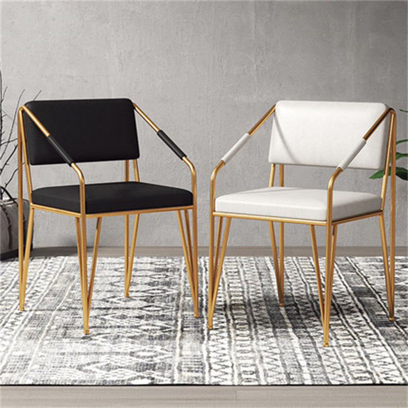 Scandinavian Style Metal Chairs Kitchen Open Back Side Chair (Set of 2) Clearhalo ' kitchen&dining_furn' 'Dining Chairs' 'Dining Tables & Seating' 'dining_chair' 'furn' 'furn_dining_chair' 'Furniture' 'furniture_dining_chair' 'Kitchen & Dining Furniture' 'kitchen' 4038157