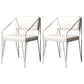 Scandinavian Style Metal Chairs Kitchen Open Back Side Chair (Set of 2) White Clearhalo ' kitchen&dining_furn' 'Dining Chairs' 'Dining Tables & Seating' 'dining_chair' 'furn' 'furn_dining_chair' 'Furniture' 'furniture_dining_chair' 'Kitchen & Dining Furniture' 'kitchen' 4038158