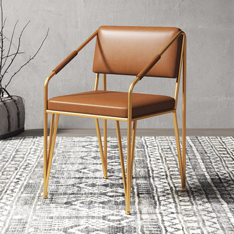 Scandinavian Style Metal Chairs Kitchen Open Back Side Chair (Set of 2) Clearhalo ' kitchen&dining_furn' 'Dining Chairs' 'Dining Tables & Seating' 'dining_chair' 'furn' 'furn_dining_chair' 'Furniture' 'furniture_dining_chair' 'Kitchen & Dining Furniture' 'kitchen' 4038159