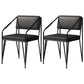 Scandinavian Style Metal Chairs Kitchen Open Back Side Chair (Set of 2) Black Clearhalo ' kitchen&dining_furn' 'Dining Chairs' 'Dining Tables & Seating' 'dining_chair' 'furn' 'furn_dining_chair' 'Furniture' 'furniture_dining_chair' 'Kitchen & Dining Furniture' 'kitchen' 4038160
