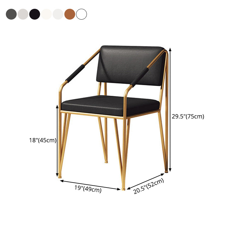 Scandinavian Style Metal Chairs Kitchen Open Back Side Chair (Set of 2) Clearhalo ' kitchen&dining_furn' 'Dining Chairs' 'Dining Tables & Seating' 'dining_chair' 'furn' 'furn_dining_chair' 'Furniture' 'furniture_dining_chair' 'Kitchen & Dining Furniture' 'kitchen' 4038167