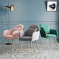 Upholstered Velvet Dining Arm Chair Solid Back Armchair with Metal Legs Clearhalo ' kitchen&dining_furn' 'Dining Chairs' 'Dining Tables & Seating' 'dining_chair' 'furn' 'furn_dining_chair' 'Furniture' 'furniture_dining_chair' 'Kitchen & Dining Furniture' 'kitchen' 4038175