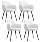 Upholstered Velvet Dining Arm Chair Solid Back Armchair with Metal Legs White 4 Piece Set Black Clearhalo ' kitchen&dining_furn' 'Dining Chairs' 'Dining Tables & Seating' 'dining_chair' 'furn' 'furn_dining_chair' 'Furniture' 'furniture_dining_chair' 'Kitchen & Dining Furniture' 'kitchen' 4038190