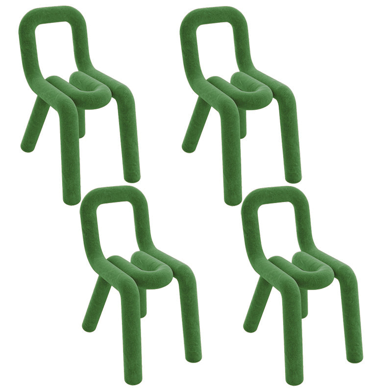 Contemporary Style Velvet Chairs Dining Room Open Back Side Chairs Set Olive Green 4 Piece Set Clearhalo ' kitchen&dining_furn' 'Dining Chairs' 'Dining Tables & Seating' 'dining_chair' 'furn' 'furn_dining_chair' 'Furniture' 'furniture_dining_chair' 'Kitchen & Dining Furniture' 'kitchen' 4038210