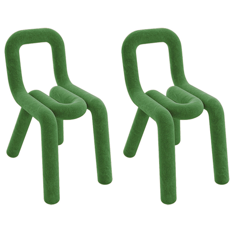 Contemporary Style Velvet Chairs Dining Room Open Back Side Chairs Set Olive Green 2 Piece Set Clearhalo ' kitchen&dining_furn' 'Dining Chairs' 'Dining Tables & Seating' 'dining_chair' 'furn' 'furn_dining_chair' 'Furniture' 'furniture_dining_chair' 'Kitchen & Dining Furniture' 'kitchen' 4038214