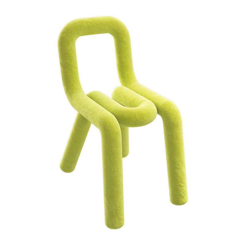 Contemporary Style Velvet Chairs Dining Room Open Back Side Chairs Set Lemon Yellow 1 Piece Clearhalo ' kitchen&dining_furn' 'Dining Chairs' 'Dining Tables & Seating' 'dining_chair' 'furn' 'furn_dining_chair' 'Furniture' 'furniture_dining_chair' 'Kitchen & Dining Furniture' 'kitchen' 4038224