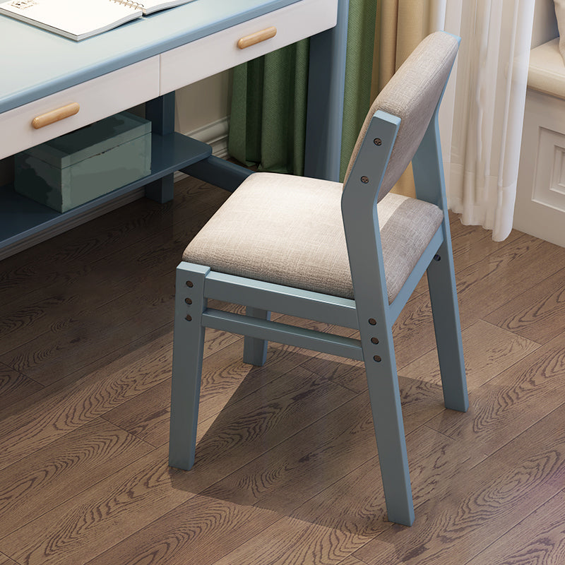 Home Modern Indoor-Outdoor Wood Chair Armless Open Back Dining Single Chair Blue Clearhalo ' kitchen&dining_furn' 'Dining Chairs' 'Dining Tables & Seating' 'dining_chair' 'furn' 'furn_dining_chair' 'Furniture' 'furniture_dining_chair' 'Kitchen & Dining Furniture' 'kitchen' 4038257