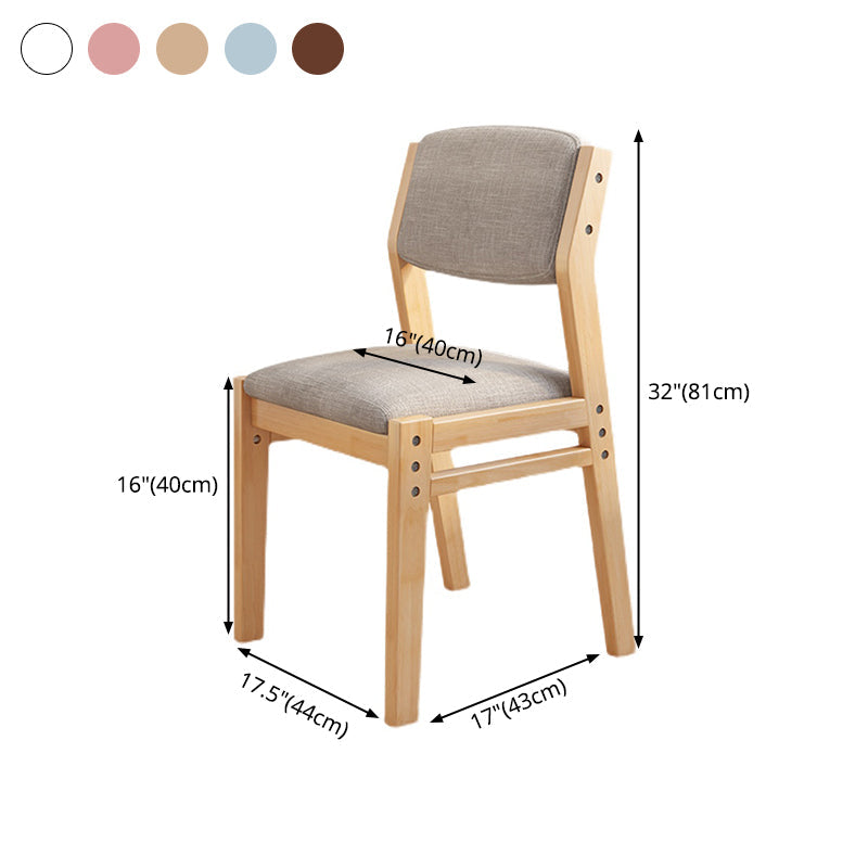 Home Modern Indoor-Outdoor Wood Chair Armless Open Back Dining Single Chair Clearhalo ' kitchen&dining_furn' 'Dining Chairs' 'Dining Tables & Seating' 'dining_chair' 'furn' 'furn_dining_chair' 'Furniture' 'furniture_dining_chair' 'Kitchen & Dining Furniture' 'kitchen' 4038263