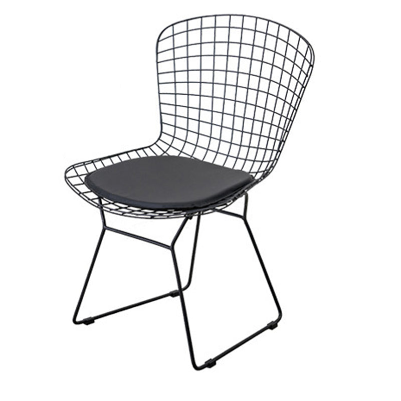Scandinavian Metal Bedroom Side Chair Cross Back Matte Finish Dining Chair Clearhalo ' kitchen&dining_furn' 'Dining Chairs' 'Dining Tables & Seating' 'dining_chair' 'furn' 'furn_dining_chair' 'Furniture' 'furniture_dining_chair' 'Kitchen & Dining Furniture' 'kitchen' 4038272